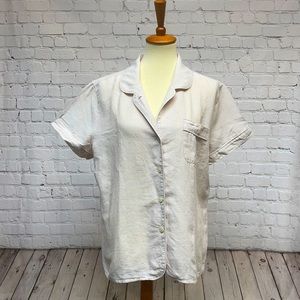 J. Crew Short Sleeved Button Down with Pocket Top